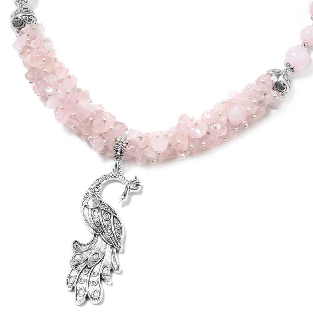 265.50 cwt. Genuine Galilea Rose Quartz Necklace!